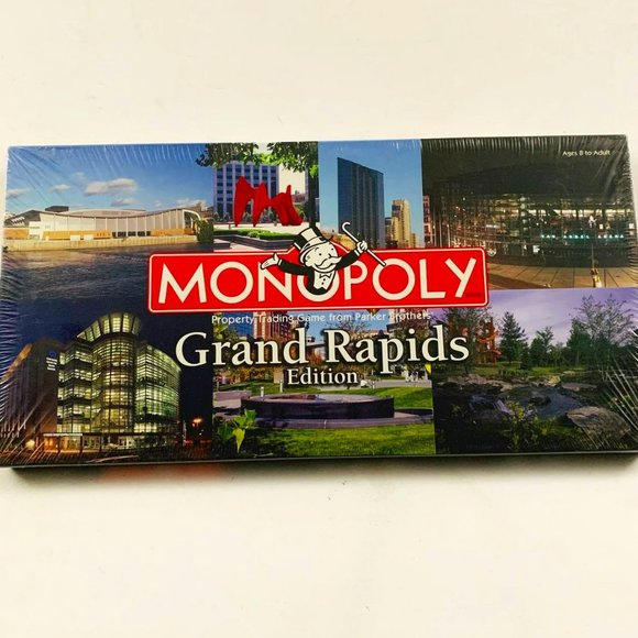 Vintage Monopoly Grand Rapids Edition 2004 Rare Board Game Hasbro Sealed - Picture 1 of 9